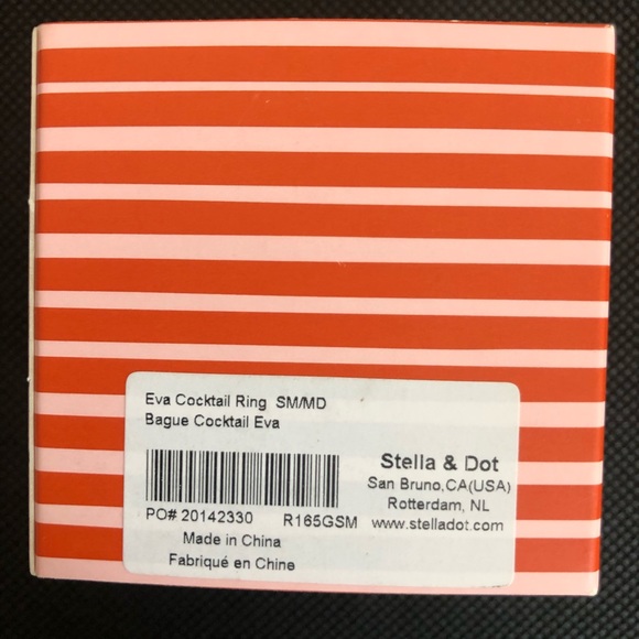 Stella & Dot Eva Cocktail Ring New in Box - Picture 6 of 7